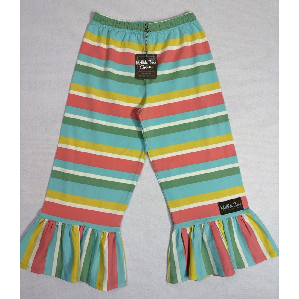 Matilda Jane Lets Go Together Be With You Big Ruffles Pants Girls Size 8 NWT